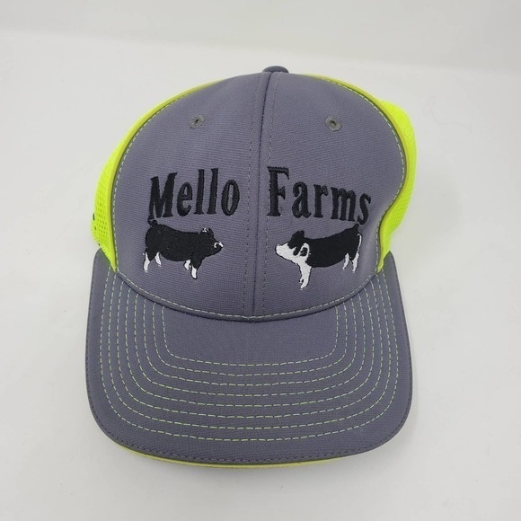 Richardson Other - Richardson Mello Farms Flexfit Neon Color Block Cap Adjustable Hat Size XS-Small